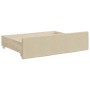 Ausziehbares Schlafsofa mit Schubladen, cremefarbener Stoff, 90 x 200 cm von vidaXL, Betten und Lattenroste - Ref: Foro24-319...