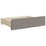 Trundle sofa bed with drawers taupe gray fabric 100x200 cm by vidaXL, Beds and slatted bases - Ref: Foro24-3196860, Price: 30...
