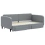 Trundle sofa bed with drawers light gray fabric 100x200 cm by vidaXL, Beds and slatted bases - Ref: Foro24-3196857, Price: 29...
