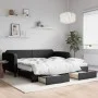 Sofá cama nido con cajones tela negro 100x200 cm de vidaXL, Camas y somieres - Ref: Foro24-3196877, Precio: 470,45 €, Descuen...