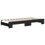 Trundle sofa bed with drawers black fabric 100x200 cm by vidaXL, Beds and slatted bases - Ref: Foro24-3196877, Price: 469,64 ...