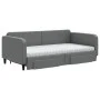 Trundle sofa bed with drawers dark gray fabric 100x200 cm by vidaXL, Beds and slatted bases - Ref: Foro24-3196876, Price: 470...