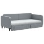Ausziehbares Schlafsofa mit Schubladen aus hellgrauem Stoff, 90 x 190 cm von vidaXL, Betten und Lattenroste - Ref: Foro24-319...