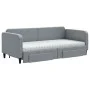 Trundle sofa bed with drawers light gray fabric 90x190 cm by vidaXL, Beds and slatted bases - Ref: Foro24-3196880, Price: 440...