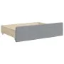 Trundle sofa bed with drawers light gray fabric 90x190 cm by vidaXL, Beds and slatted bases - Ref: Foro24-3196880, Price: 440...