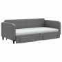 Sofá cama nido con cajones tela gris oscuro 90x200 cm de vidaXL, Camas y somieres - Ref: Foro24-3196871, Precio: 481,16 €, De...