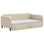Ausziehbares Schlafsofa mit Schubladen, cremefarbener Stoff, 100 x 200 cm von vidaXL, Betten und Lattenroste - Ref: Foro24-31...
