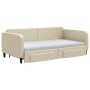 Sofá cama nido con cajones tela color crema 100x200 cm de vidaXL, Camas y somieres - Ref: Foro24-3196879, Precio: 467,41 €