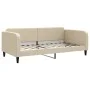Ausziehbares Schlafsofa mit Schubladen, cremefarbener Stoff, 100 x 200 cm von vidaXL, Betten und Lattenroste - Ref: Foro24-31...
