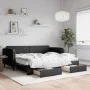 Sofá cama nido con cajones tela negro 90x200 cm de vidaXL, Camas y somieres - Ref: Foro24-3196872, Precio: 476,64 €, Descuent...