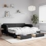 Sofá cama nido con cajones tela negro 90x200 cm de vidaXL, Camas y somieres - Ref: Foro24-3196872, Precio: 476,01 €, Descuent...
