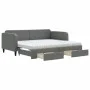 Trundle sofa bed with drawers dark gray fabric 90x190 cm by vidaXL, Beds and slatted bases - Ref: Foro24-3196881, Price: 434,...