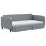 Trundle sofa bed with drawers light gray fabric 100x200 cm by vidaXL, Beds and slatted bases - Ref: Foro24-3196875, Price: 47...