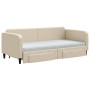 Sofá cama nido con cajones tela color crema 90x200 cm de vidaXL, Camas y somieres - Ref: Foro24-3196874, Precio: 476,33 €, De...