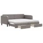 Trundle sofa bed with drawers taupe gray fabric 90x200 cm by vidaXL, Beds and slatted bases - Ref: Foro24-3196873, Price: 478...