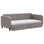 Sofá cama nido con cajones tela gris taupe 90x200 cm de vidaXL, Camas y somieres - Ref: Foro24-3196873, Precio: 476,79 €, Des...