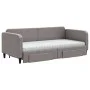Trundle sofa bed with drawers taupe gray fabric 90x200 cm by vidaXL, Beds and slatted bases - Ref: Foro24-3196873, Price: 478...