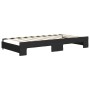 Trundle sofa bed with drawers black fabric 90x190 cm by vidaXL, Beds and slatted bases - Ref: Foro24-3196882, Price: 444,46 €...