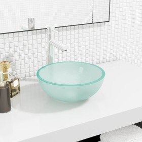 Waschbecken aus mattiertem gehärtetem Glas, 30 x 12 cm von vidaXL, Sinkt - Ref: Foro24-345241, Preis: 55,72 €, Rabatt: %