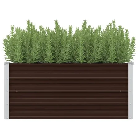 Braunes Blumenbeet aus verzinktem Stahl, 100 x 40 x 45 cm von vidaXL, Töpfe und Pflanzgefäße - Ref: Foro24-45720, Preis: 37,6...