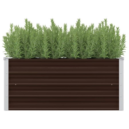 Brown galvanized steel flower bed 100x40x45 cm by vidaXL, Pots and planters - Ref: Foro24-45720, Price: 40,27 €, Discount: %