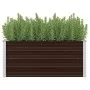 Arriate de acero galvanizado marrón 100x40x45 cm de vidaXL, Maceteros y jardineras - Ref: Foro24-45720, Precio: 37,66 €, Desc...
