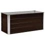 Braunes Blumenbeet aus verzinktem Stahl, 100 x 40 x 45 cm von vidaXL, Töpfe und Pflanzgefäße - Ref: Foro24-45720, Preis: 37,6...