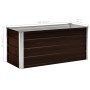 Braunes Blumenbeet aus verzinktem Stahl, 100 x 40 x 45 cm von vidaXL, Töpfe und Pflanzgefäße - Ref: Foro24-45720, Preis: 40,2...