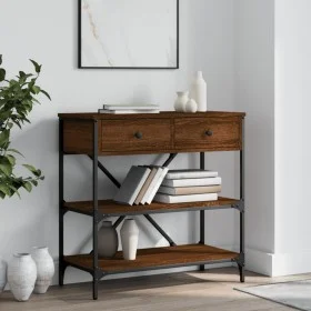 Oak brown engineered wood console table 75x34.5x75 cm by vidaXL, Side tables - Ref: Foro24-833412, Price: 64,98 €, Discount: %
