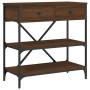 Oak brown engineered wood console table 75x34.5x75 cm by vidaXL, Side tables - Ref: Foro24-833412, Price: 67,17 €, Discount: %
