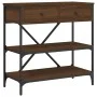 Oak brown engineered wood console table 75x34.5x75 cm by vidaXL, Side tables - Ref: Foro24-833412, Price: 64,98 €, Discount: %