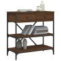 Oak brown engineered wood console table 75x34.5x75 cm by vidaXL, Side tables - Ref: Foro24-833412, Price: 67,17 €, Discount: %