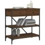 Oak brown engineered wood console table 75x34.5x75 cm by vidaXL, Side tables - Ref: Foro24-833412, Price: 64,98 €, Discount: %