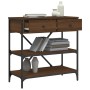 Oak brown engineered wood console table 75x34.5x75 cm by vidaXL, Side tables - Ref: Foro24-833412, Price: 67,17 €, Discount: %