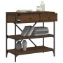 Oak brown engineered wood console table 75x34.5x75 cm by vidaXL, Side tables - Ref: Foro24-833412, Price: 64,98 €, Discount: %