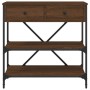 Oak brown engineered wood console table 75x34.5x75 cm by vidaXL, Side tables - Ref: Foro24-833412, Price: 67,17 €, Discount: %