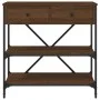 Oak brown engineered wood console table 75x34.5x75 cm by vidaXL, Side tables - Ref: Foro24-833412, Price: 64,98 €, Discount: %