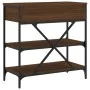 Oak brown engineered wood console table 75x34.5x75 cm by vidaXL, Side tables - Ref: Foro24-833412, Price: 64,98 €, Discount: %