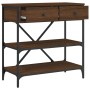 Oak brown engineered wood console table 75x34.5x75 cm by vidaXL, Side tables - Ref: Foro24-833412, Price: 67,17 €, Discount: %
