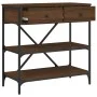 Oak brown engineered wood console table 75x34.5x75 cm by vidaXL, Side tables - Ref: Foro24-833412, Price: 64,98 €, Discount: %