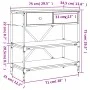 Mesa consola madera de ingeniería marrón roble 75x34,5x75 cm de vidaXL, Mesas auxiliares - Ref: Foro24-833412, Precio: 64,70 ...