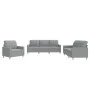 Sofa set with cushions 3 pieces light gray fabric by vidaXL, Sofas - Ref: Foro24-3201242, Price: 601,42 €, Discount: %