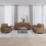 Sofagarnitur mit Kissen 3-teilig aus braunem Stoff von vidaXL, Sofas - Ref: Foro24-3201245, Preis: 585,00 €, Rabatt: %