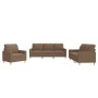Sofagarnitur mit Kissen 3-teilig aus braunem Stoff von vidaXL, Sofas - Ref: Foro24-3201245, Preis: 593,53 €, Rabatt: %