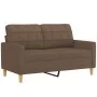 Sofa set with cushions 3 pieces brown fabric by vidaXL, Sofas - Ref: Foro24-3201245, Price: 584,39 €, Discount: %