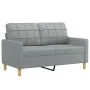 Sofa set with cushions 2 pieces light gray fabric by vidaXL, Sofas - Ref: Foro24-3201274, Price: 391,12 €, Discount: %