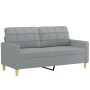 Sofa set with cushions 2 pieces light gray fabric by vidaXL, Sofas - Ref: Foro24-3201274, Price: 403,68 €, Discount: %
