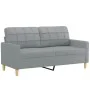 Sofa set with cushions 2 pieces light gray fabric by vidaXL, Sofas - Ref: Foro24-3201274, Price: 391,12 €, Discount: %
