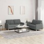 Sofa set with cushions 2 pieces dark gray fabric by vidaXL, Sofas - Ref: Foro24-3201275, Price: 424,94 €, Discount: %