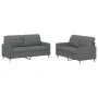 Sofa set with cushions 2 pieces dark gray fabric by vidaXL, Sofas - Ref: Foro24-3201275, Price: 414,75 €, Discount: %